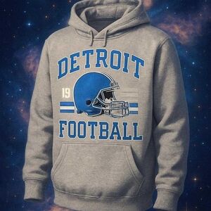 Gray Detroit Football Sweatshirt